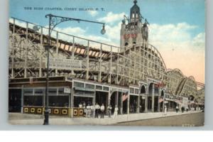 CONEY ISLAND NY Bobs Roller Coaster c1910 Postcard