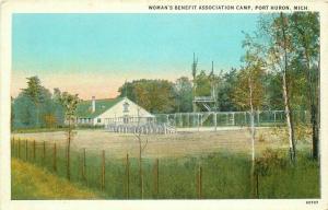 Port Huron Michigan Woman's Benefit Association Camp 1920s Postcard 5828