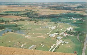 Quincy IL  Moorman Research Farm No. 1  Aerial View, Chrome 1974 Postmark