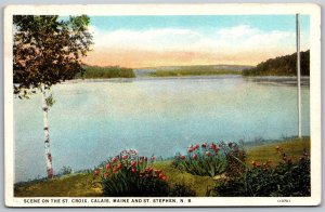 Vtg New Brunswick Canada St Croix Calais Maine & St Stephen 1920s Postcard