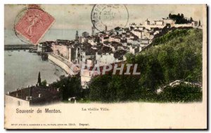 Old Postcard Remembrance Menton Old Town
