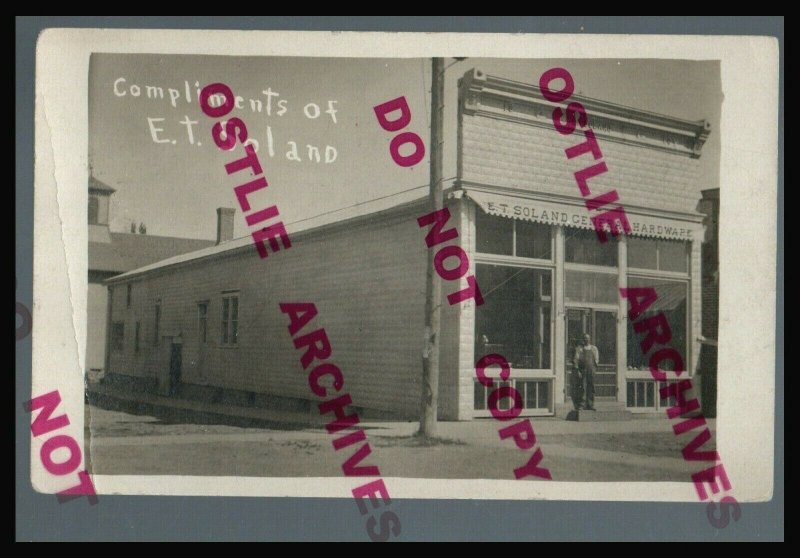 Canton MINNESOTA RPPC 1909 GENERAL STORE Advertising nr Mabel Harmony Preston