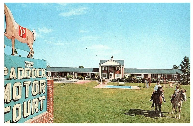 Paddock Motor Court & Restaurant US 301 Manning SC Dexter 58844-B Postcard