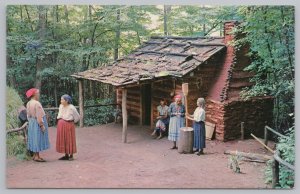 Native Americana Indian~Cherokee NC~Cherokee Indian Village~Vintage Postcard