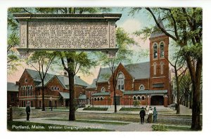 ME - Portland. Williston Cong. Church, Birthplace of Christian Endeavor Society