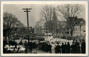 BARRE VT 1924 PATRIOTIC PARADE ANTIQUE REAL PHOTO POSTCARD RPPC