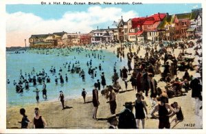 Connecticut New London Ocean Beach On A Hot Day