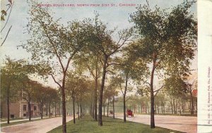 Chicago Illinois Grand Boulevard 51st 1908 Postcard Hammon 20-1101