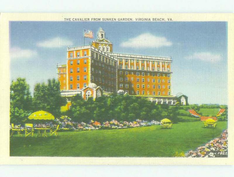 Unused Linen CAVALIER HOTEL Virginia Beach Virginia VA hr7886