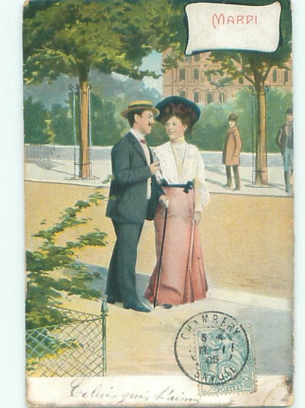 Divided-Back GREAT SCENE Scarce Foreign Postcard AA6704