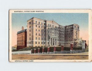 Postcard Notre Dame Hospital, Montreal, Canada