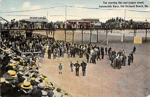 The Starting fine and judges stand Automobile race Old Orchard Beach, Maine U...