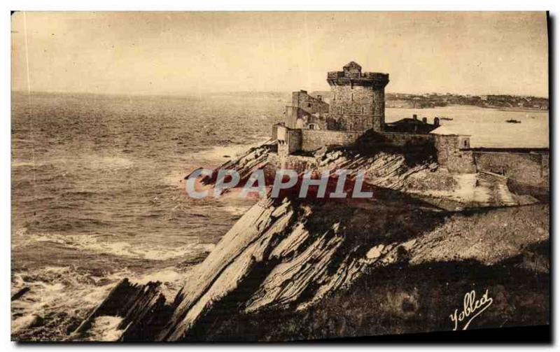 Old Postcard Saint Jean De Luz Cliffs Fort Socoa From