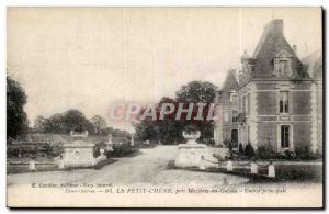 The small oak Old Postcard near Mazieres on Gatine main entrance