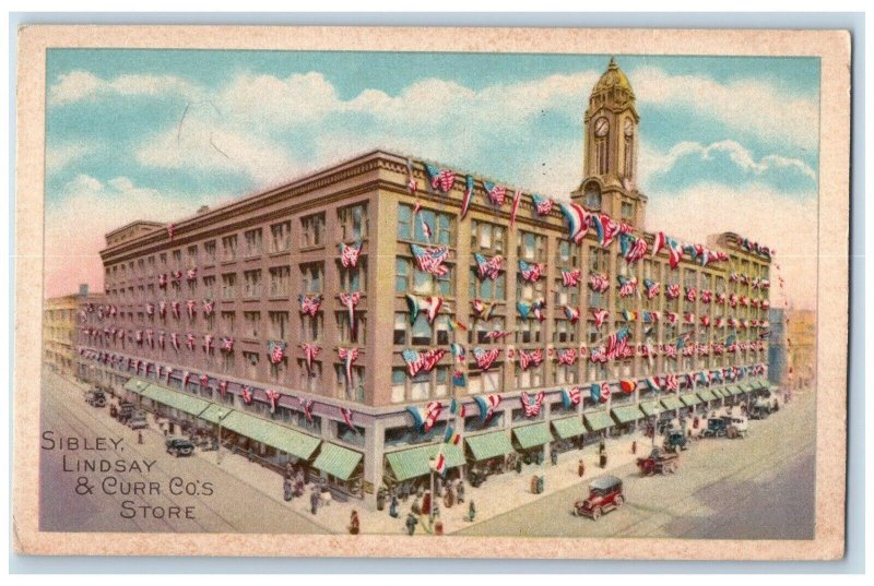 1922 Sibley Lindsay & Curr Co's Store Cars Rochester New York NY Posted Postcard