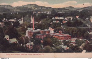 SPRINGFIELD, Vermont, 1901-1907; Jones And Lamson Machine Shops