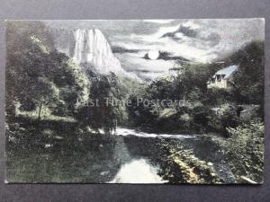 Derbyshire: Moonlight View, Matlock HIGH TOR c1906 by Valentine's