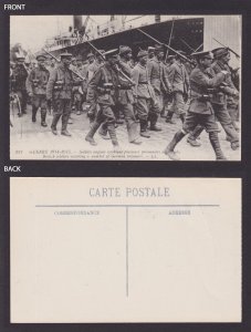 FRANCE, Postcard, British soldiers escorting German prisoners, WWI