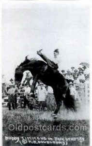 Buddy Timmons on Jack Dempsey, Western Cowboy, Cowgirl On Kodak Paper Unused 