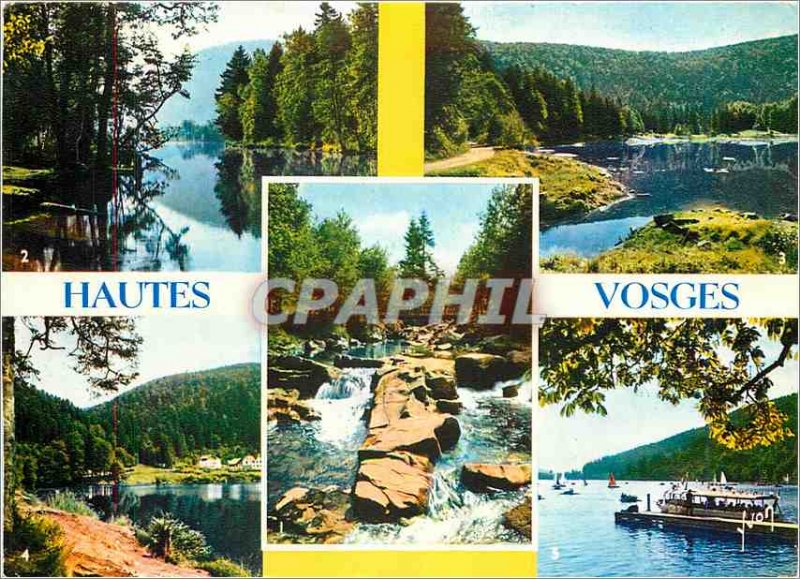 Modern Postcard The Vosges Skipping tanks Longemer Lake