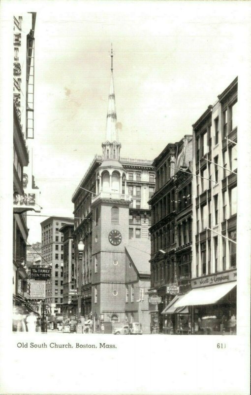 USA - Old South Church Boston Massachusetts RPPC 04.26