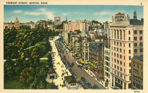 Postcard Tremont Street, Boston, MA