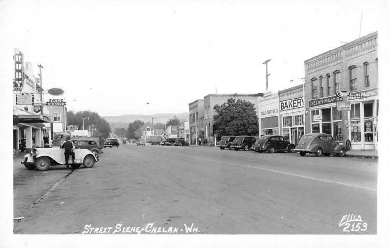 Chelan Washington Street Scene Real Photo Vintage Postcard AA12947