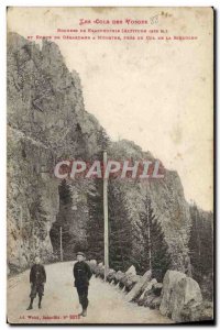 Old Postcard Les Cols des Vosges Rocks Krappenfels and road Gerardmer Munster...