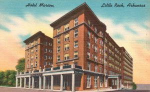 Vintage Postcard 1930's View of Hotel Marion Building Little Rock Arkansas AR