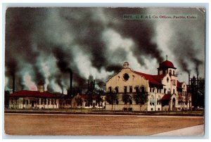 c1950 CF & I Co. Offices Smokestacks Buildings View Pueblo Colorado CO Postcard