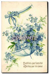 Old Postcard Fantasy Flowers