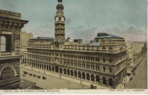 Sydney Australia ~ GPO Post Office ~ Vintage Postcard