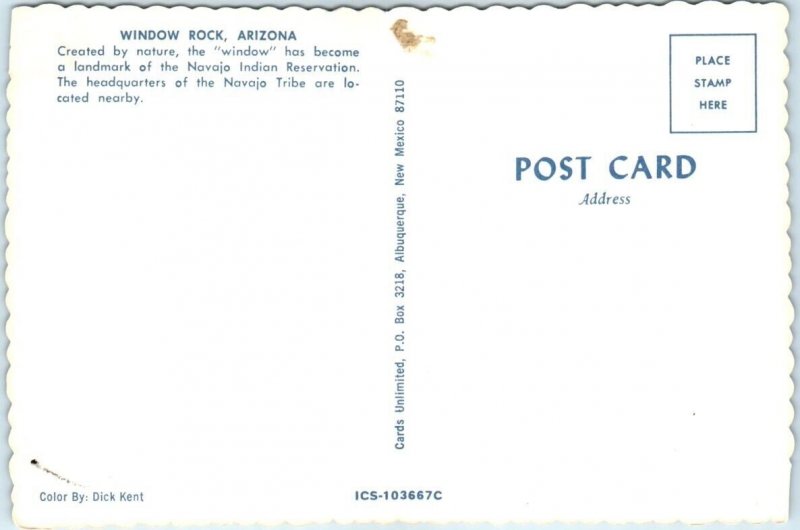 Postcard - Window Rock, Arizona