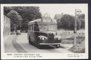 Hertfordshire Postcard - Welwyn Old Village, London Transport Bus GS44  W921