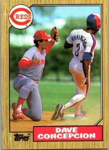 1987 Topps Baseball Card Dave Concepcion Cincinnati Reds sk3291