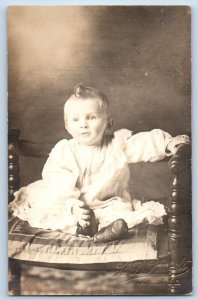 Armour South Dakota SD Postcard RPPC Photo Cute Little Girl Studio 1910 Antique