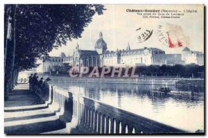 Postcard Old Chateau Gontier (Mayenne) L Hopital View from the Quai de Lorrai...