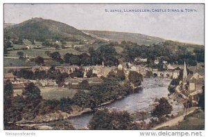 LLANGOLLEN: Castle Dinas & Town, Wales, United Kingdom, PU-1930