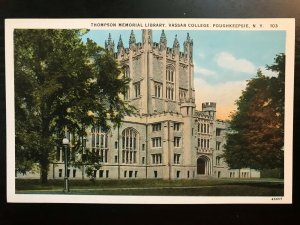 Vintage Postcard 1915-1930 Thompson Library Vassar College Poughkeepsie NY