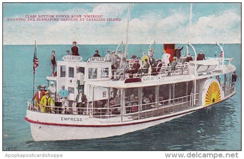 Glass Bottom Power Boat Empress Showing The Submarine Gardens At
