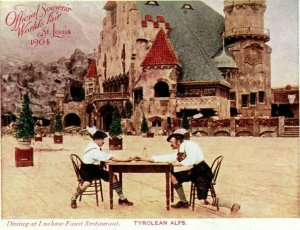 1904 Lunchow-Faust Restaurant Tyrolean Alps World's Fair St. Louis Postcard 