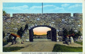 [ American Art ] US NY Fort Ticonderoga - Entrance To Place D'Armes (2)
