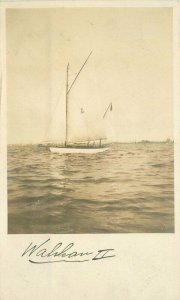 C-1910 Sailing Yacht Wahlean 2 RPPC Photo Postcard 20-5832
