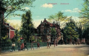 Netherlands Groningen Zuiderpark Vintage Postcard 07.57