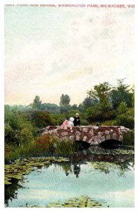 Postcard BRIDGE SCENE Milwaukee Wisconsin WI AP9334