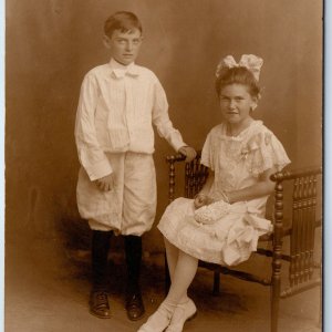 IDd 1910s Atlantic City NJ Boy Knickerbockers RPPC Flett Real Photo Tompson A121