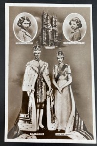 Mint England Picture Postcard Queen Elizabeth & King George VI Royalty Coronatio