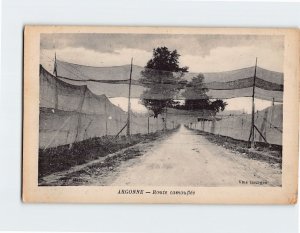 Postcard Route camouflée Argonne France