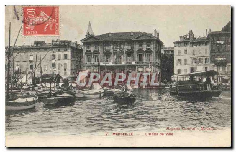 Postcard Old Marseille City Hall