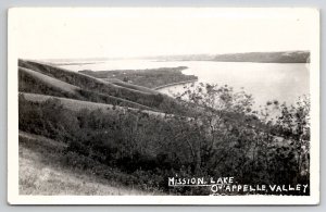 RPPC Saskatchewan Mission Lake Qu'Appelle Valley c1940 Real Photo Postcard U21